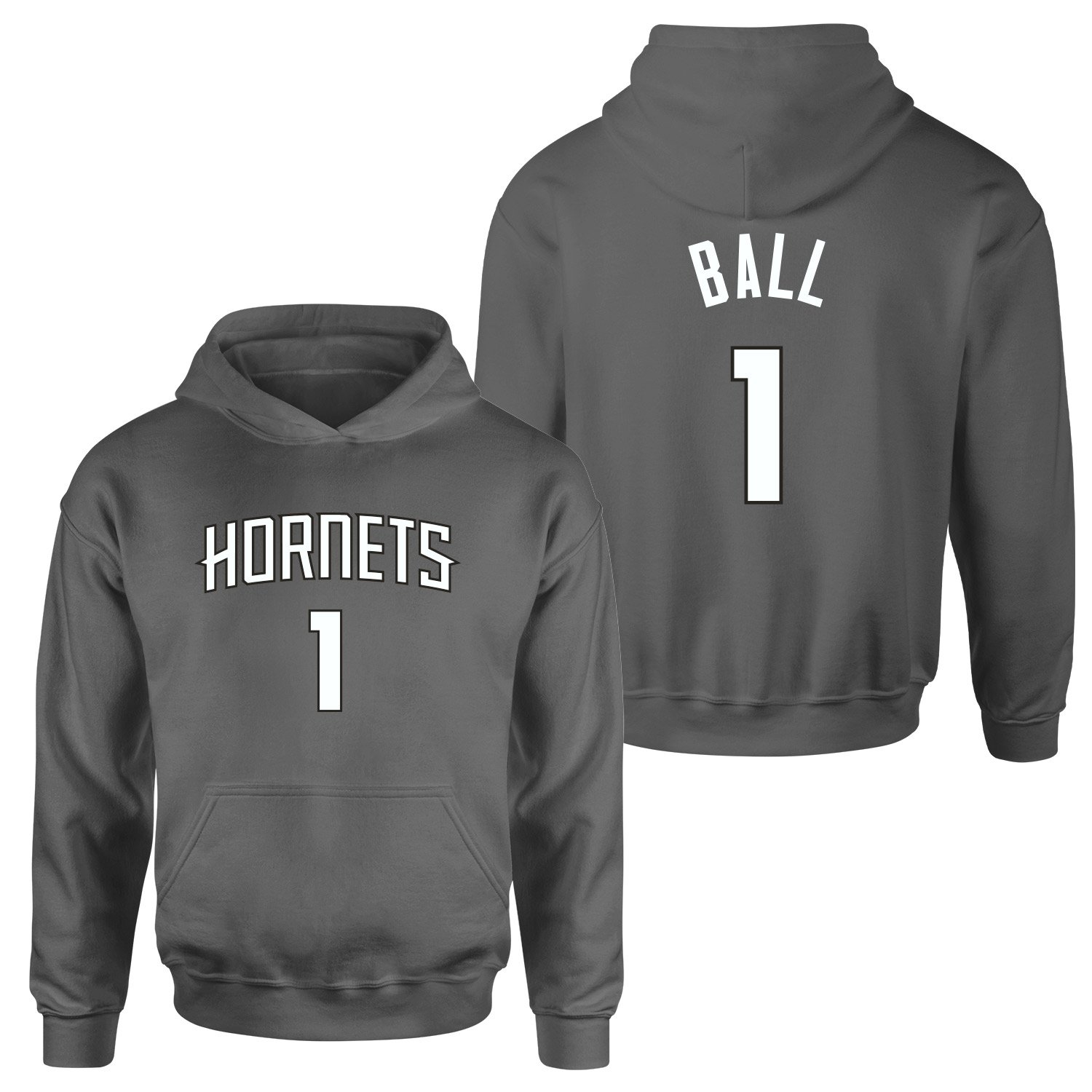 Lamelo Ball 1 Hornets Forma Hoodie XL - Füme