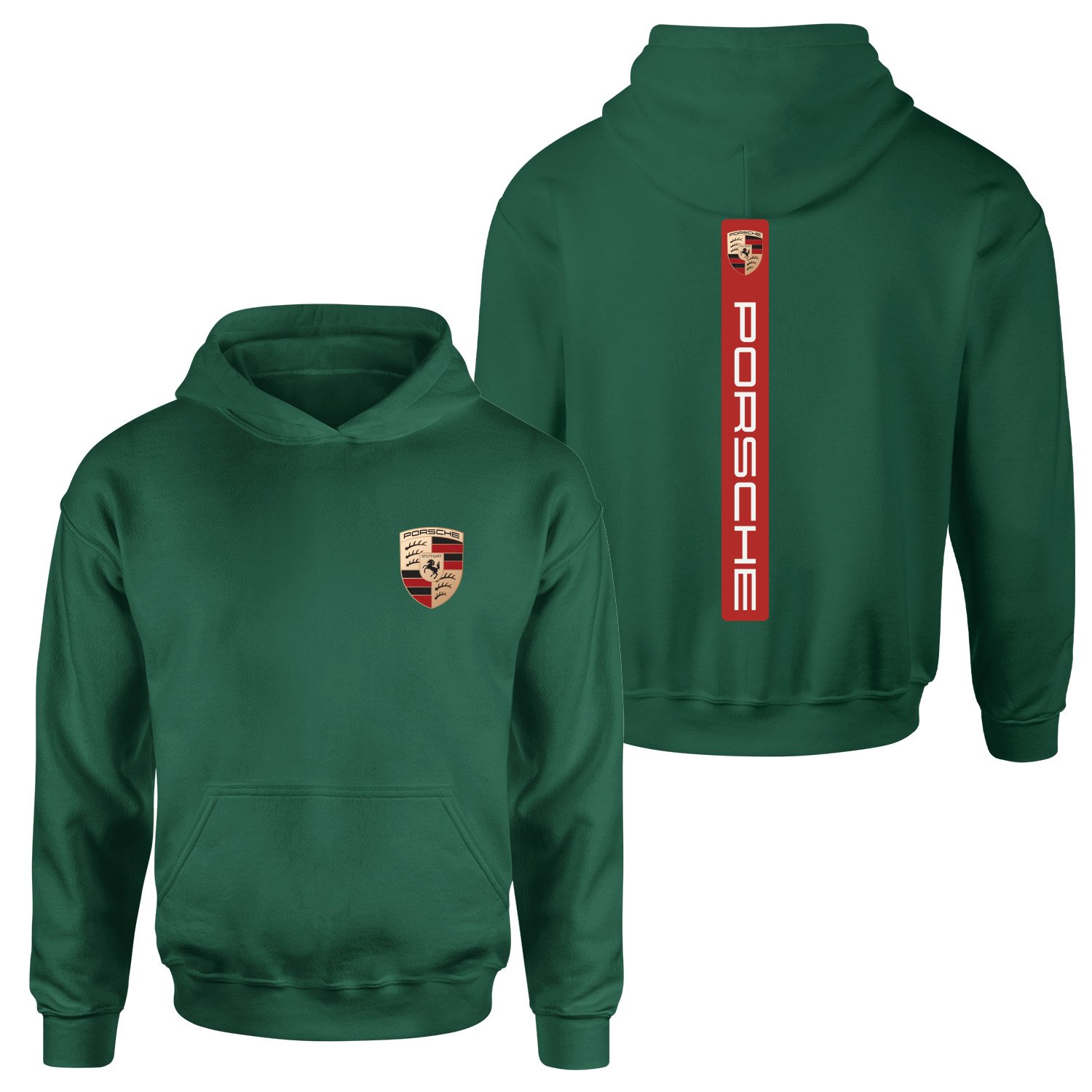 Porsche V Graphic Guards Red Hoodie L - Nefti Yeşili