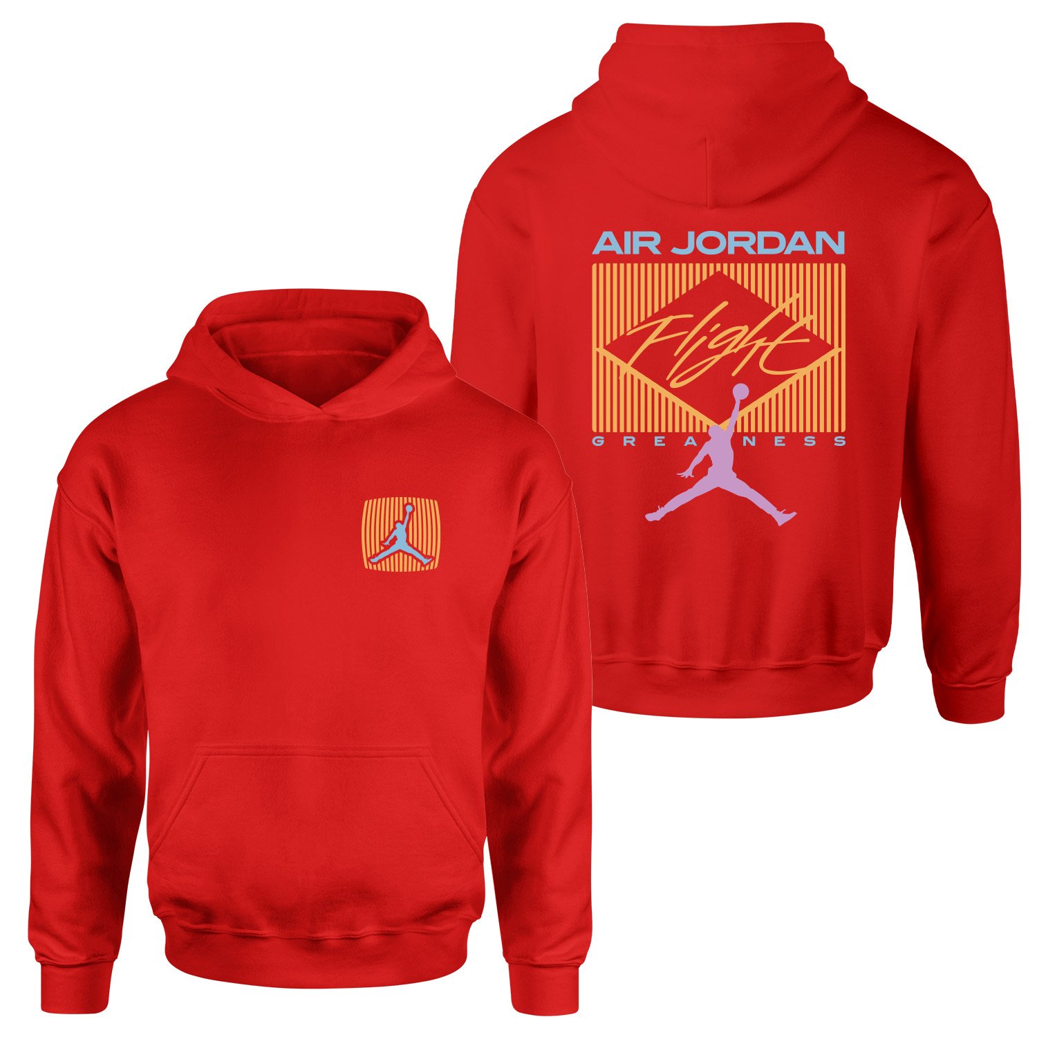 Flight Jordan Pastel Hoodie M - Kırmızı