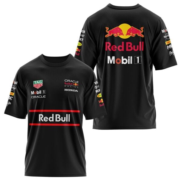 Red Bull Racing Teamline 2025 Oversize Tişört M - Siyah | OUTLET