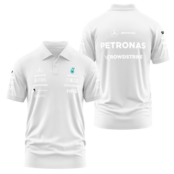 Mercedes AMG Petronas 2026 Teamline Polo Tişört XL - Beyaz