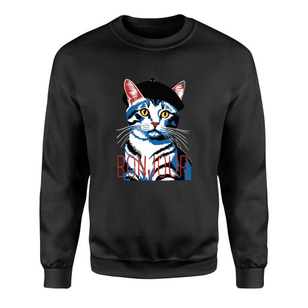Bonjour Sweatshirt XL - Siyah