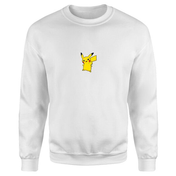Pikachu Icon | Pokemon Sweatshirt S - Beyaz