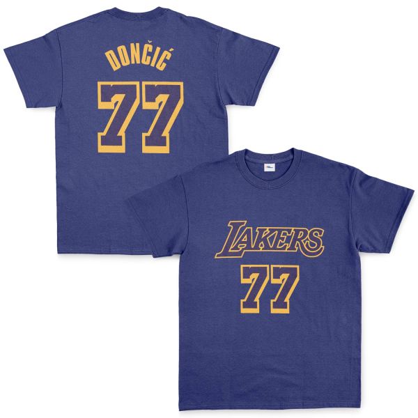 Luka Doncic 77 Lakers Tişört M - İndigo Mavisi