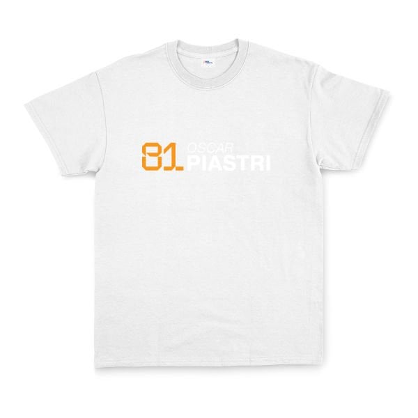 Oscar Piastri 81 Tişört S - Beyaz