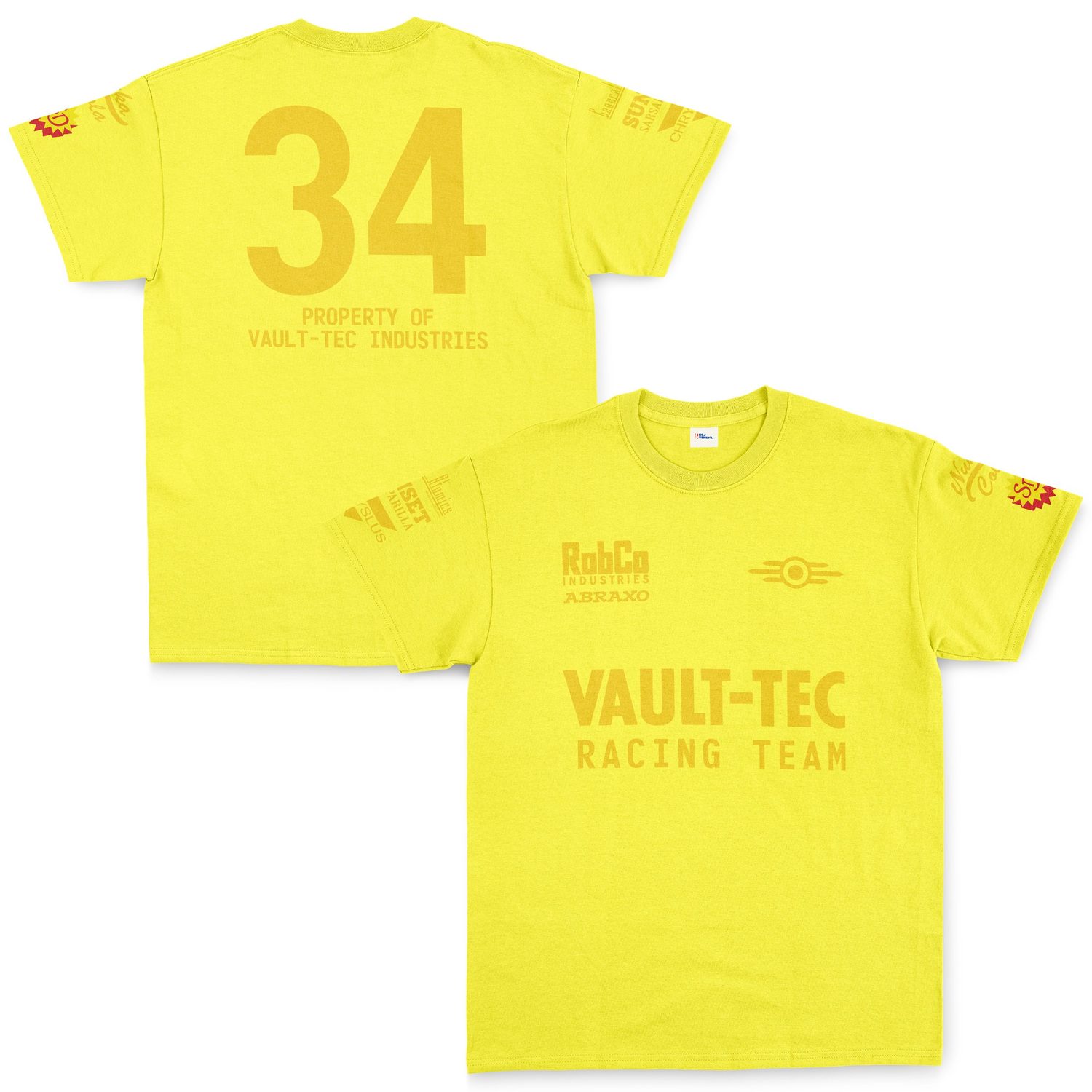VAULT-TEC Racing Team Tişört S - Sarı