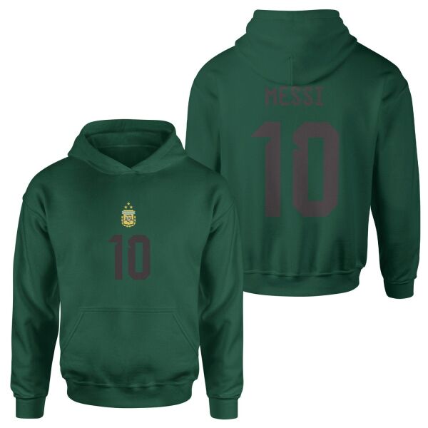 Lionel Messi Forma Hoodie S - Nefti Yeşili