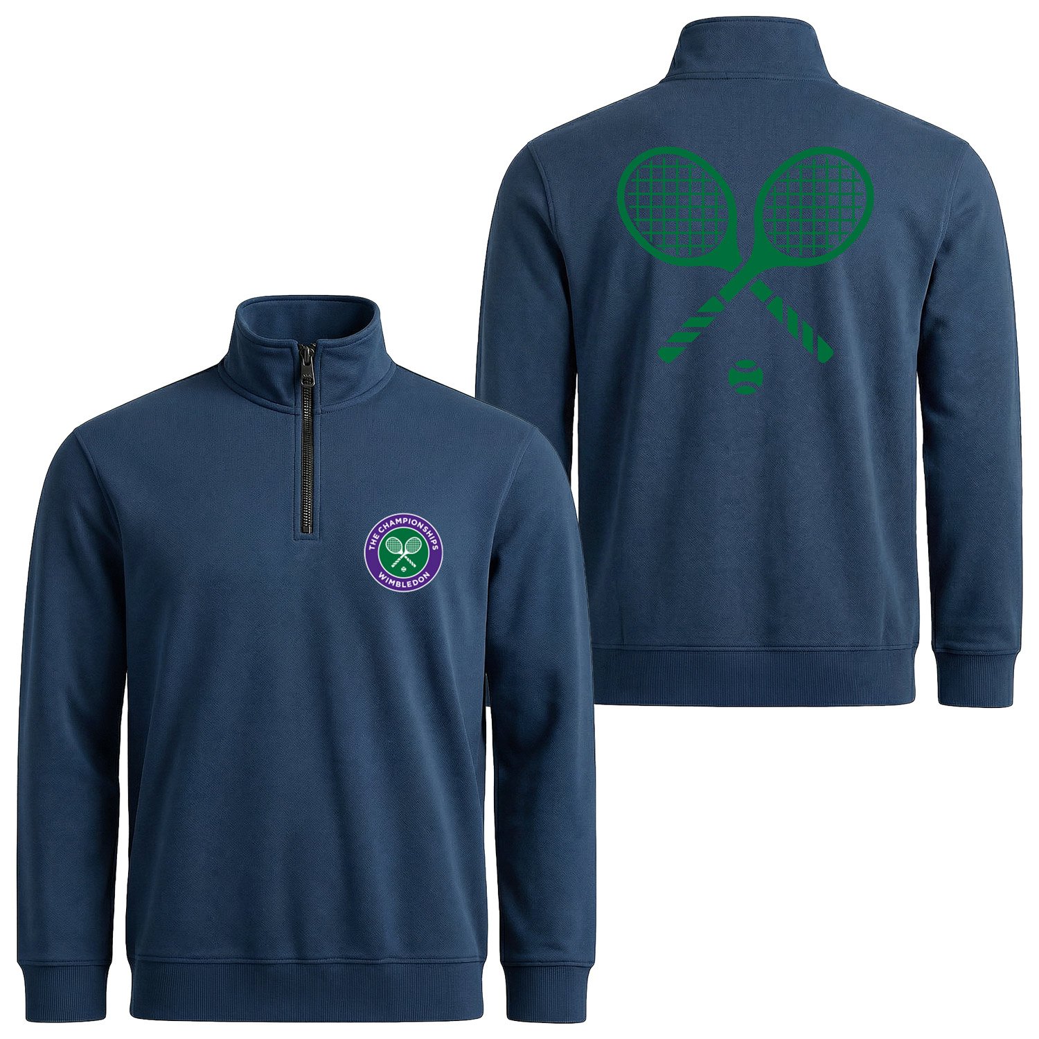 Wimbledon SE Yarım Fermuarlı Sweatshirt S - İndigo Mavisi