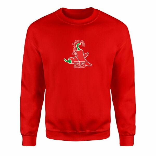 Carlos “Chili” Sainz Illustration Sweatshirt S - Kırmızı