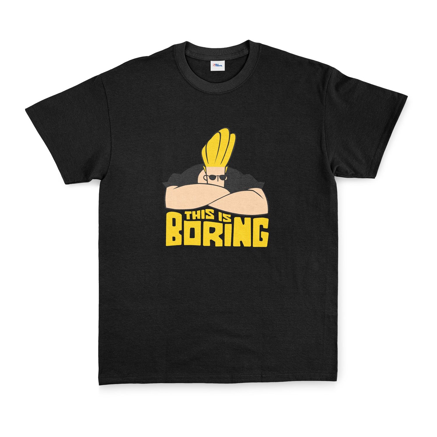 This is Boring | Johnny Bravo Tişört XXL - Siyah