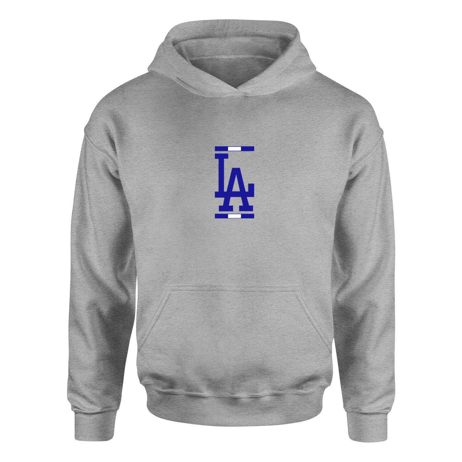 LA Blue White Hoodie M - Gri