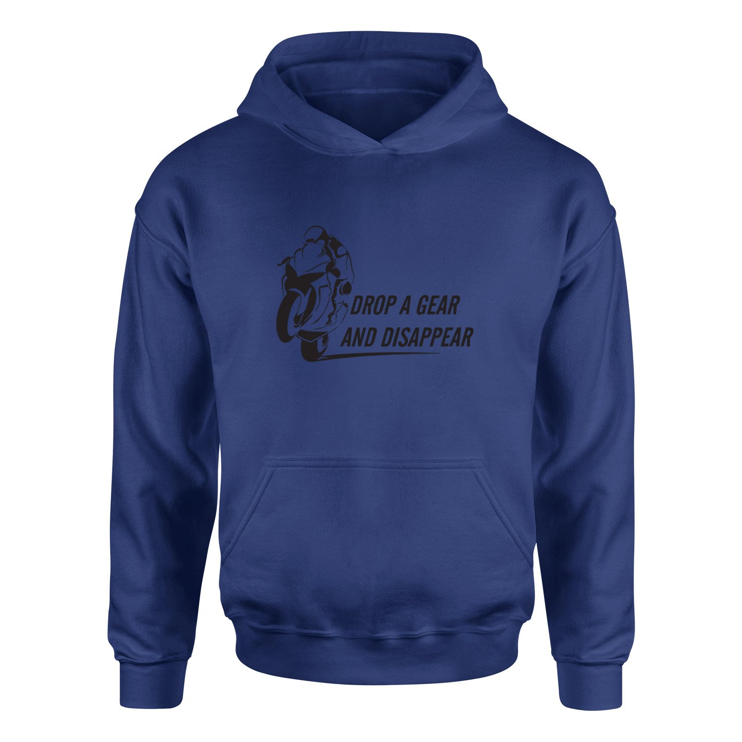 Drop a Gear And Disappear Hoodie XXL - İndigo Mavisi