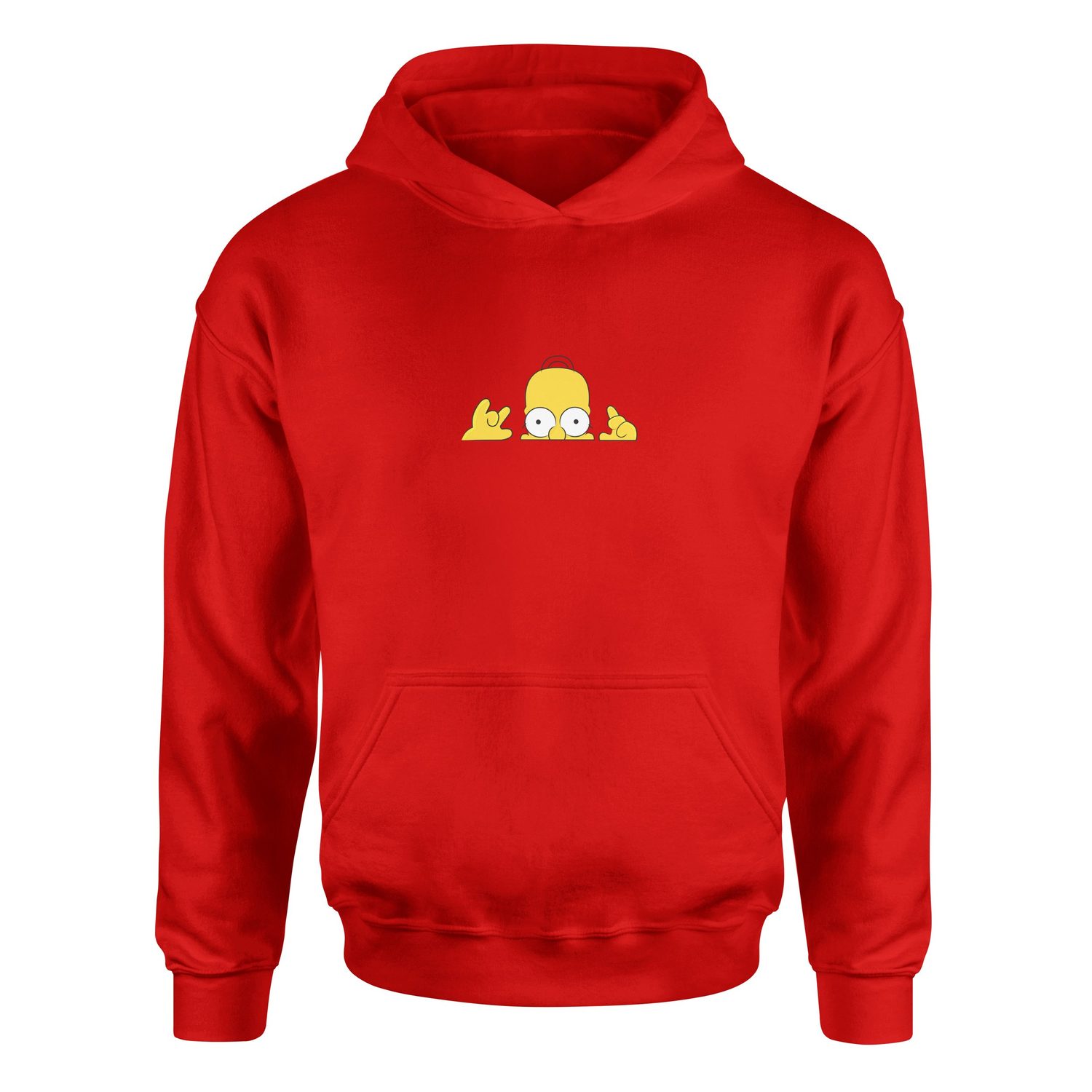 Homer Simpson, Lazy Genius | The Simpsons Hoodie XL - Kırmızı