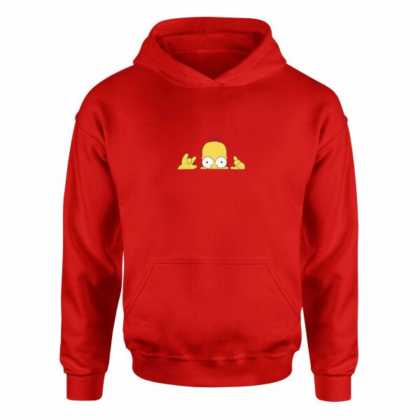Homer Simpson, Lazy Genius | The Simpsons Hoodie XL - Kırmızı