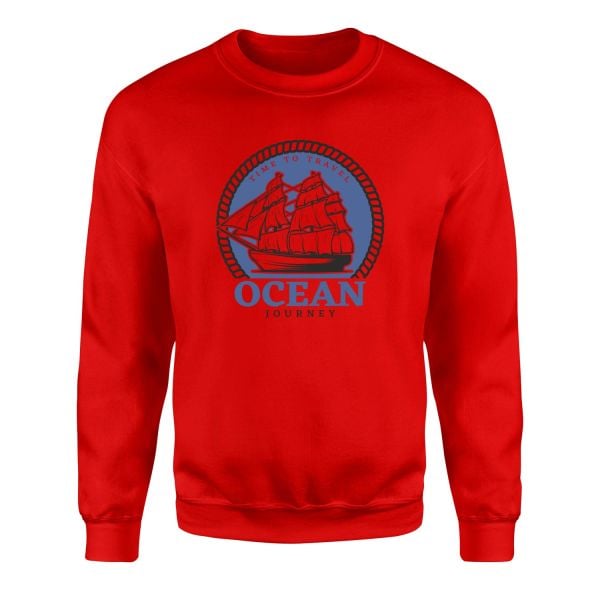 Ocean Journey Denizci Sweatshirt XL - Kırmızı