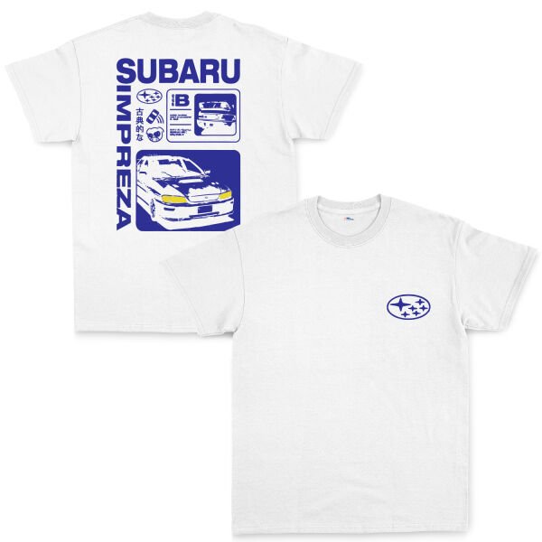 Subaru Impreza Tişört M - Beyaz