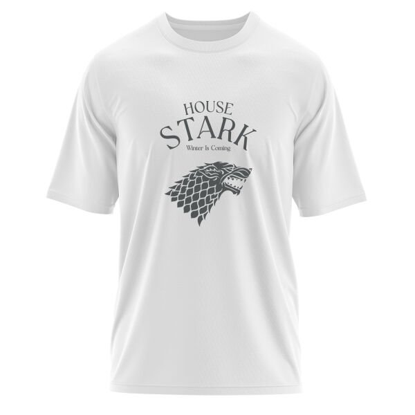 House Stark Oversize Tişört M - Beyaz