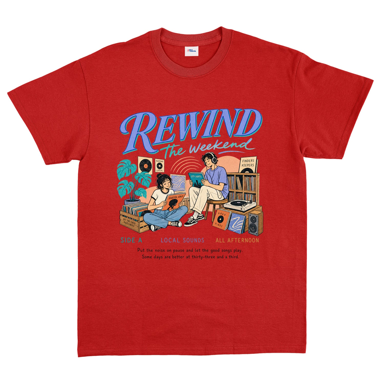 Rewind the Weekend Tişört M - Kırmızı