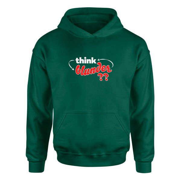 Think-Blunder-Repeat Hoodie M - Nefti Yeşili