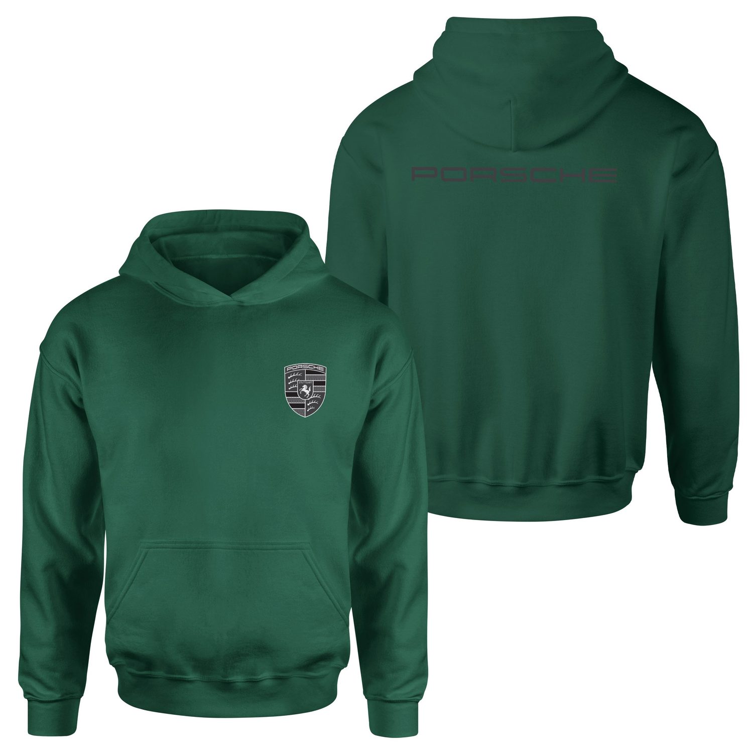 Porsche Muted Black Hoodie XL - Nefti Yeşili