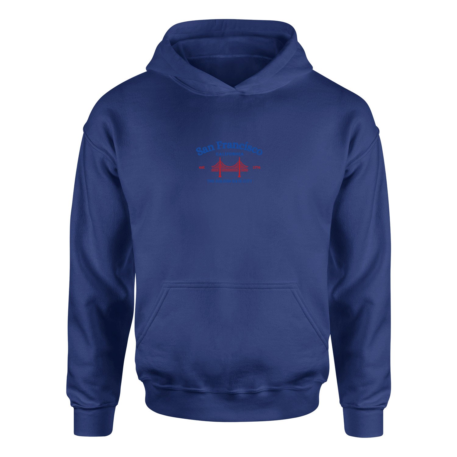 San Francisco, California Hoodie M - İndigo Mavisi