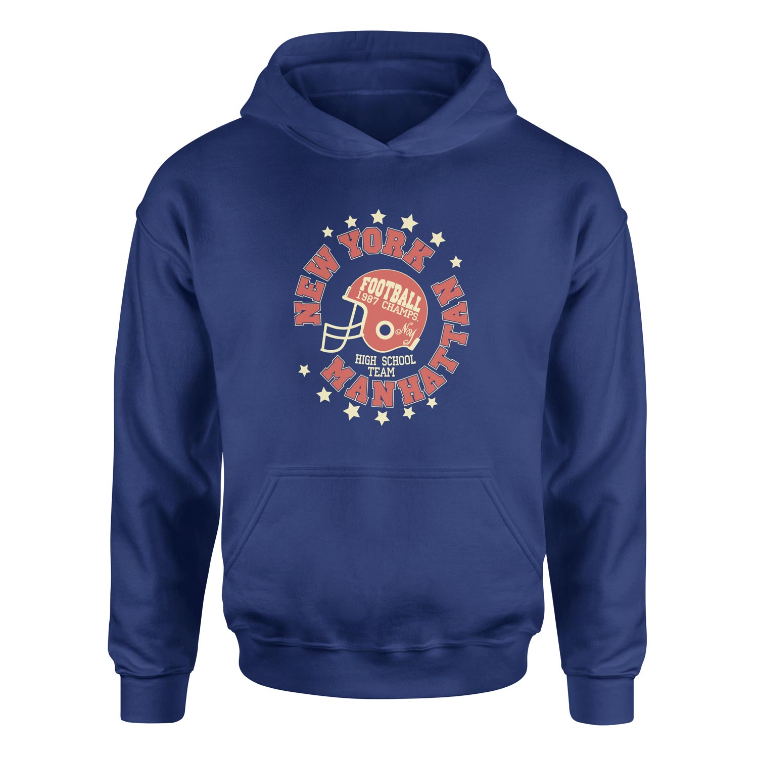 New York Manhattan Hoodie L - İndigo Mavisi