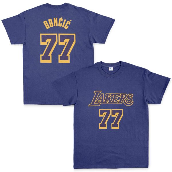 Luka Doncic 77 Lakers Tişört XL - İndigo Mavisi