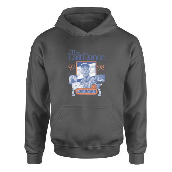 Air Jordan Back On My Bull Pixelated Hoodie M - Füme