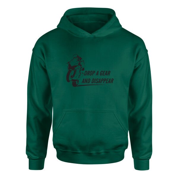 Drop a Gear And Disappear Hoodie S - Nefti Yeşili