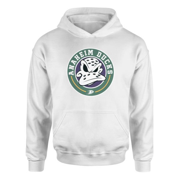 Anaheim Ducks Vintage Hoodie XL - Beyaz