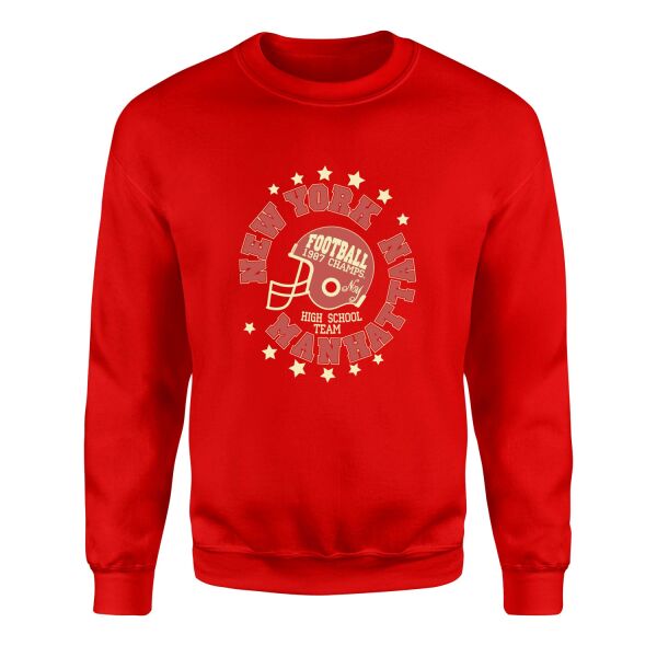 New York Manhattan Sweatshirt M - Kırmızı