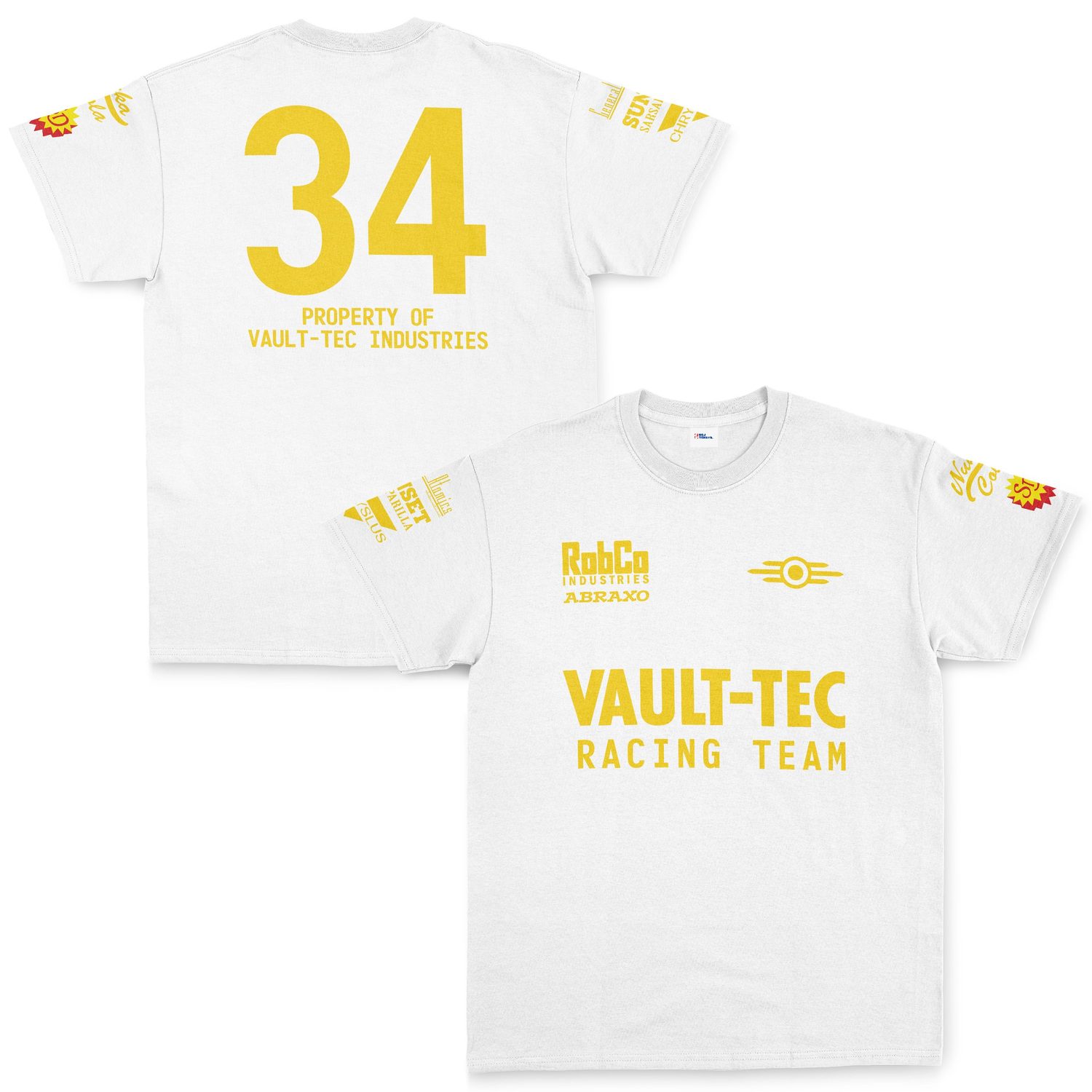 VAULT-TEC Racing Team Tişört L - Beyaz
