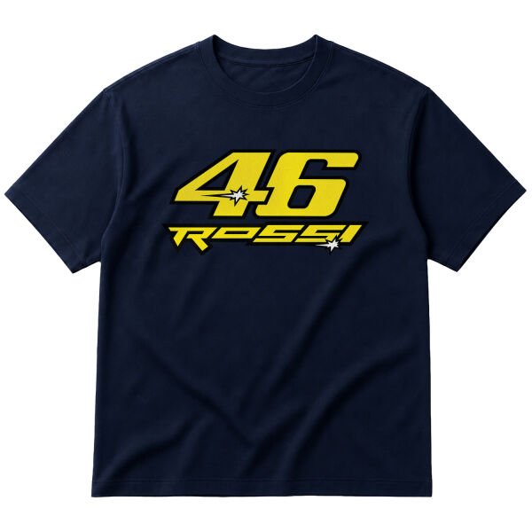 Valentino Rossi 46 Oversize Tişört S - İndigo Mavisi