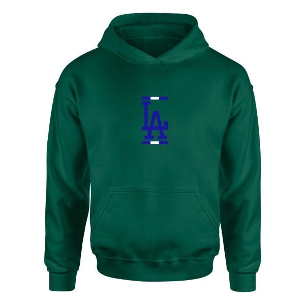 LA Blue White Hoodie M - Nefti Yeşili