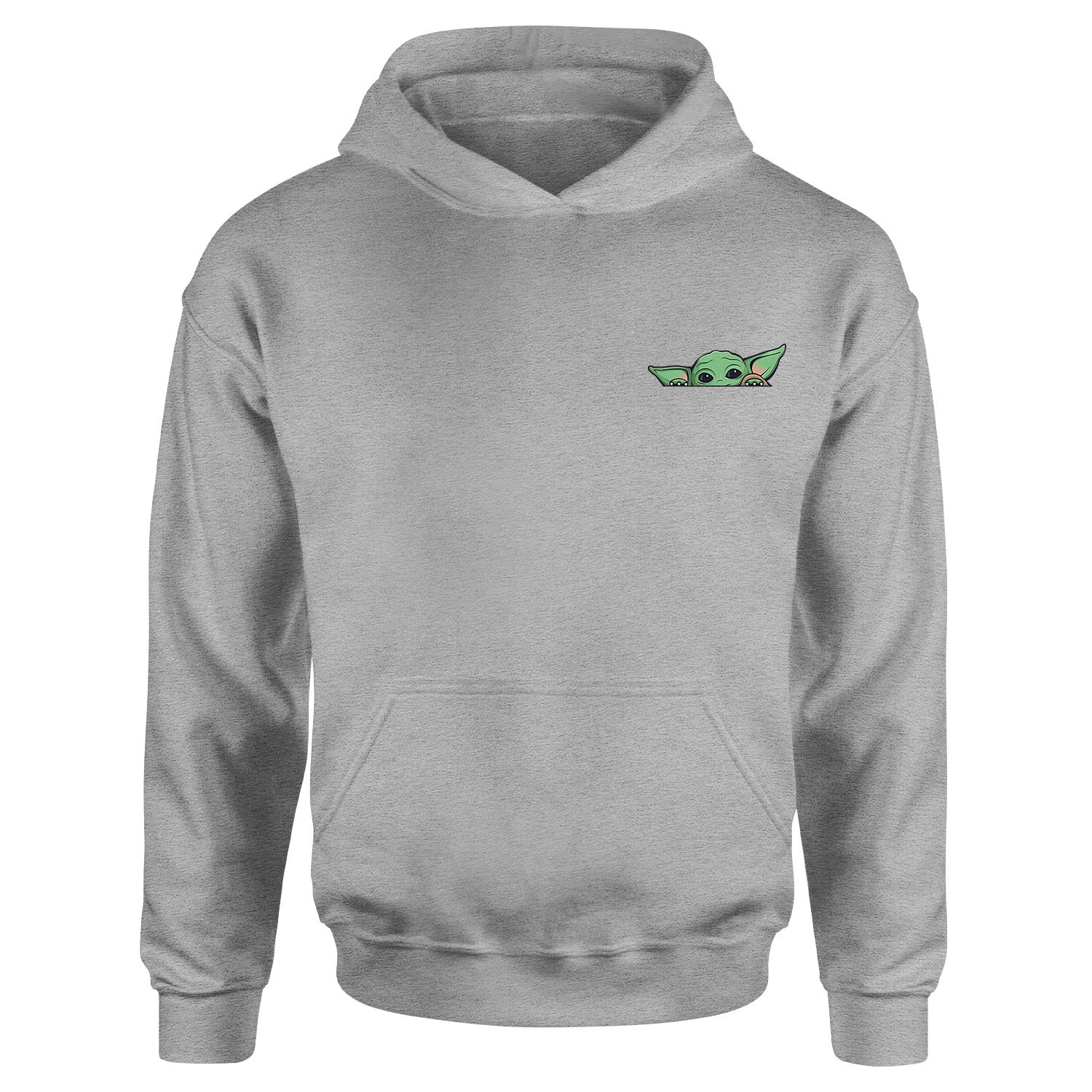 Baby Yoda Hoodie M - Gri