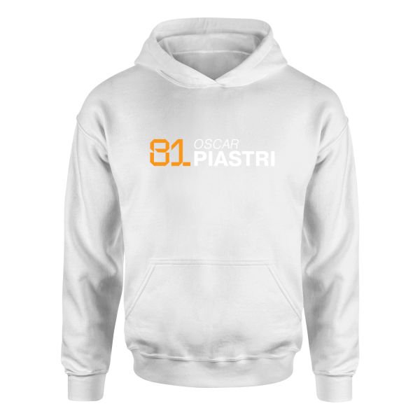 Oscar Piastri 81 Hoodie L - Beyaz