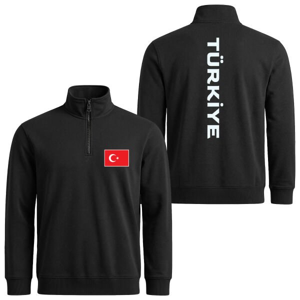 Türkiye SE 2024 Yarım Fermuarlı Sweatshirt S - Siyah