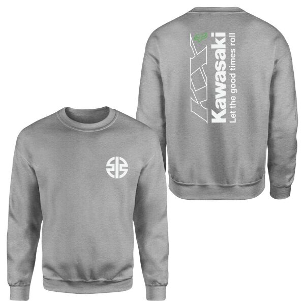 Kawasaki KX FOX Let The Good Times Roll Sweatshirt S - Gri