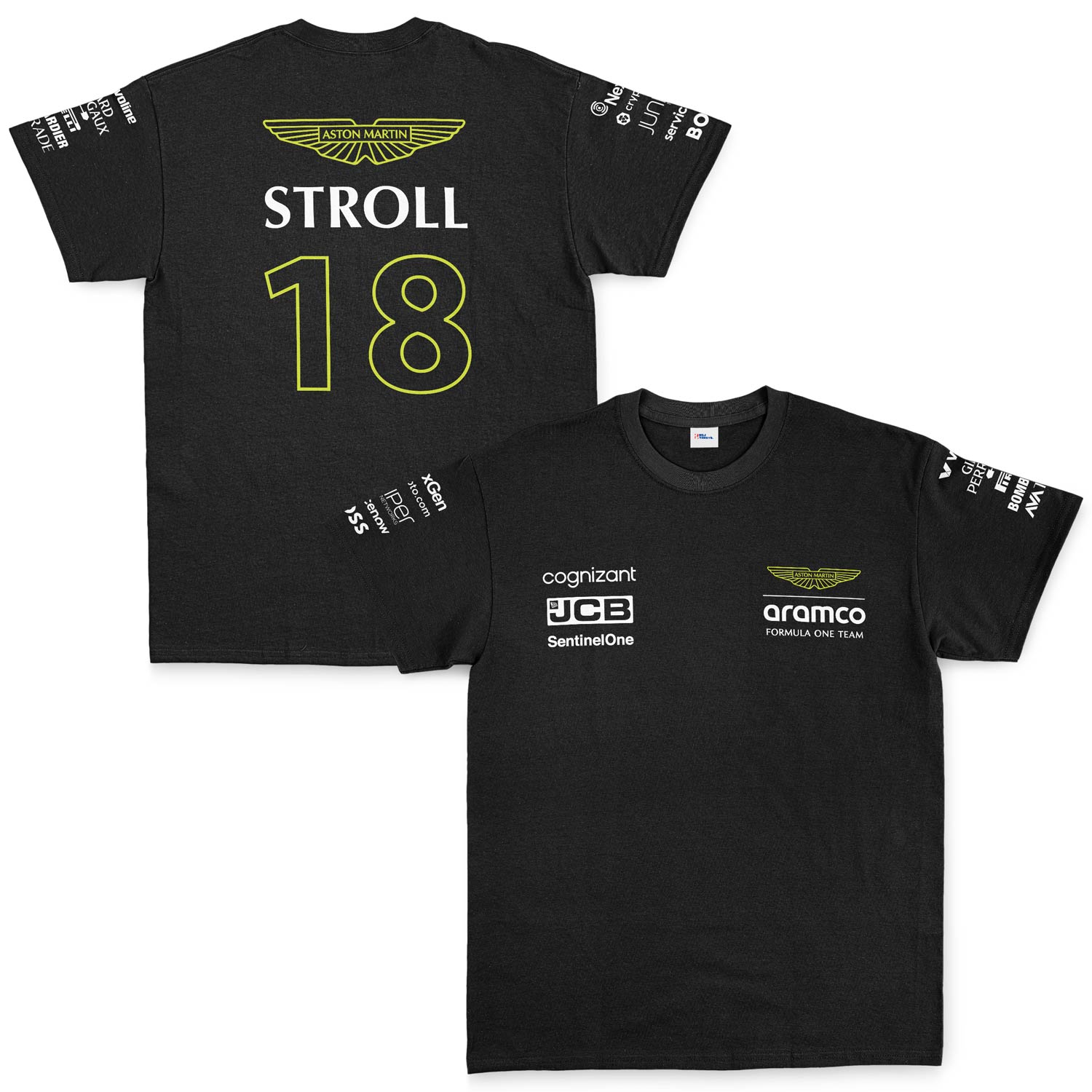 Lance Stroll 18 | Aston Martin Tişört XXL - Siyah