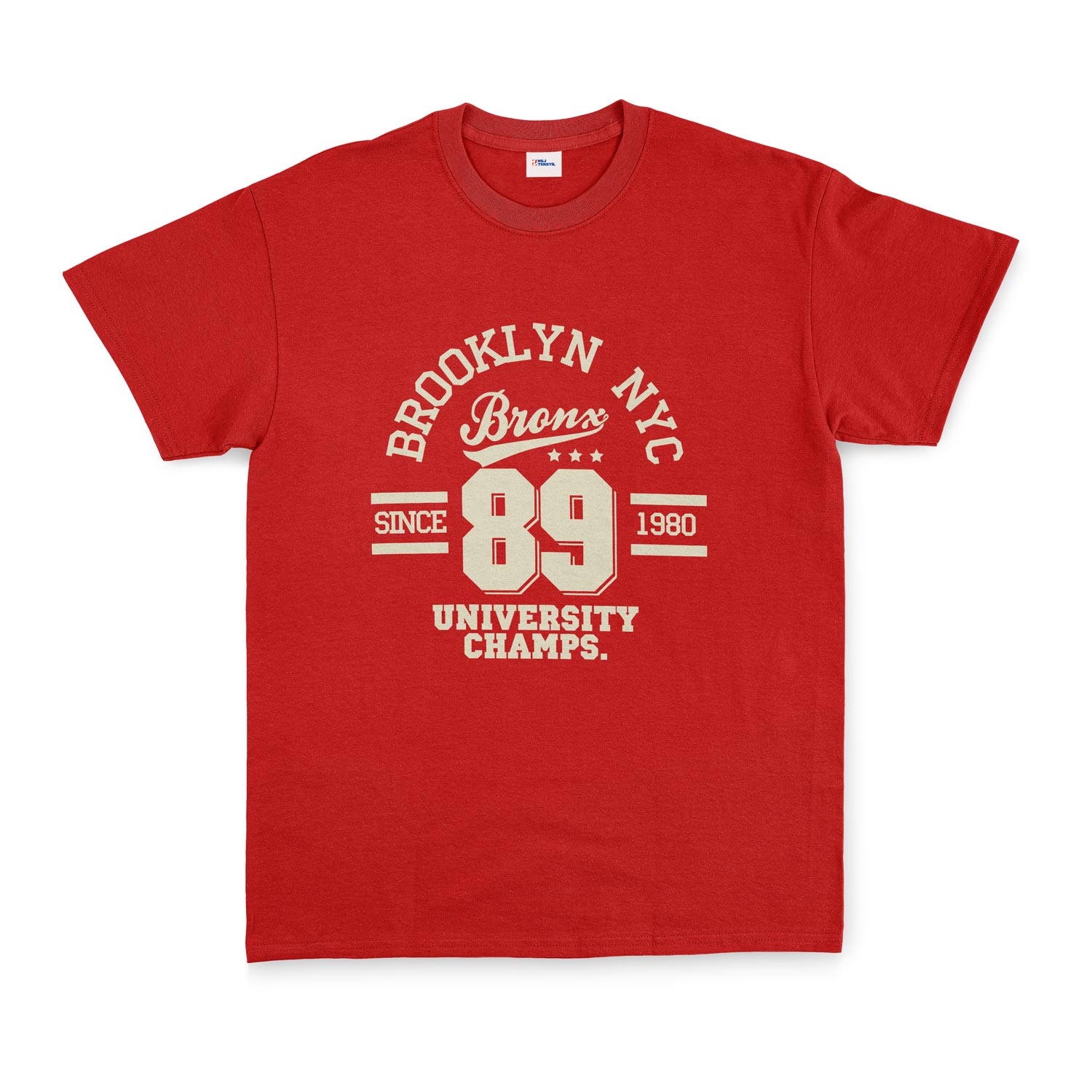 Brooklyn NYC Tişört XXL - Kırmızı