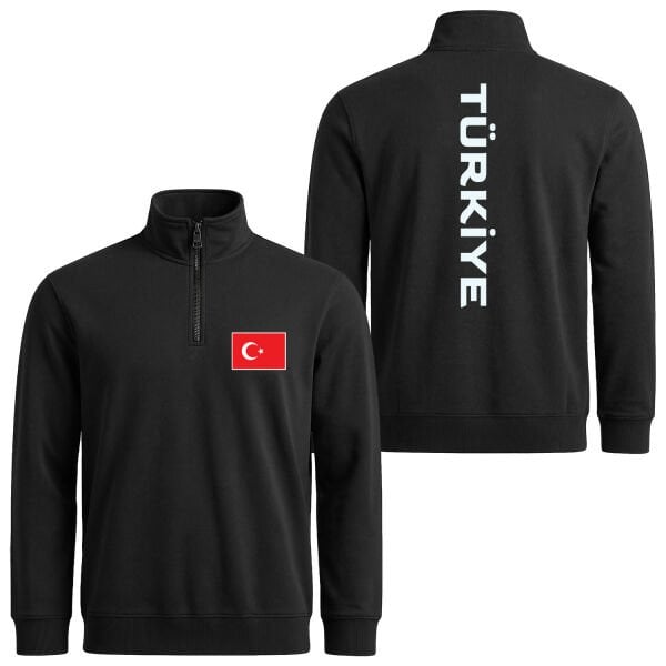 Türkiye SE 2024 Yarım Fermuarlı Sweatshirt M - Siyah