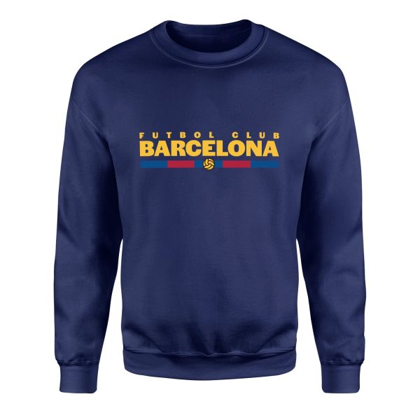 Futbol Club Barcelona Sweatshirt XL - İndigo Mavisi