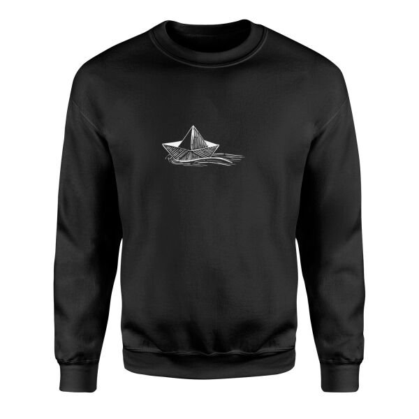 Paper Boat Sweatshirt M - Siyah