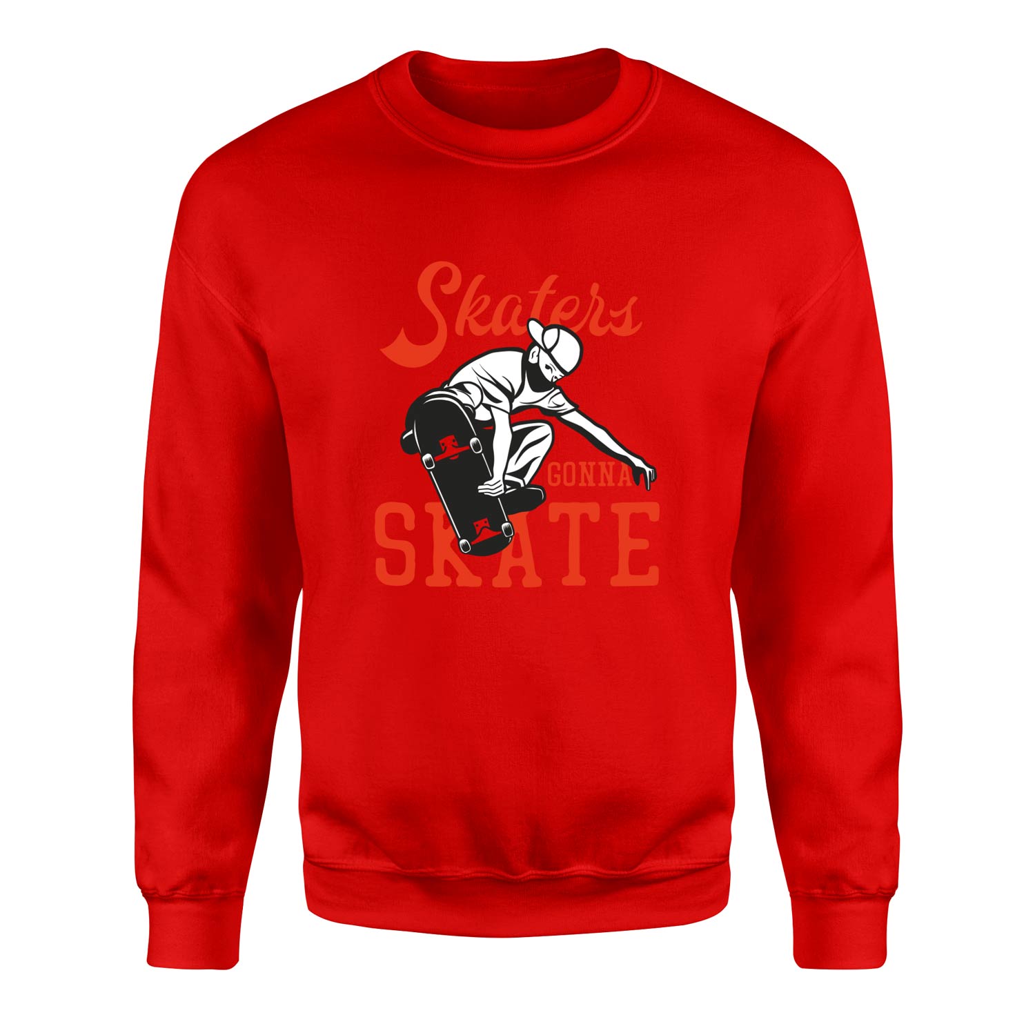 Skaters Gonna Skate II Sweatshirt S - Kırmızı