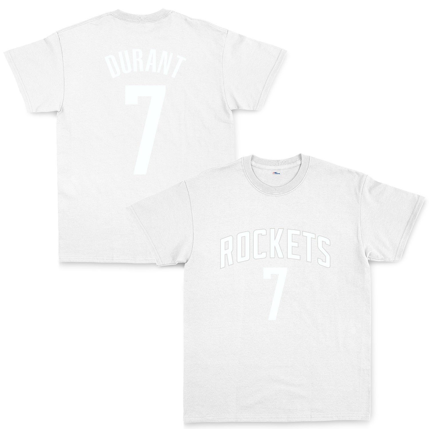Kevin Durant 7 Rockets Jersey Tişört M - Beyaz