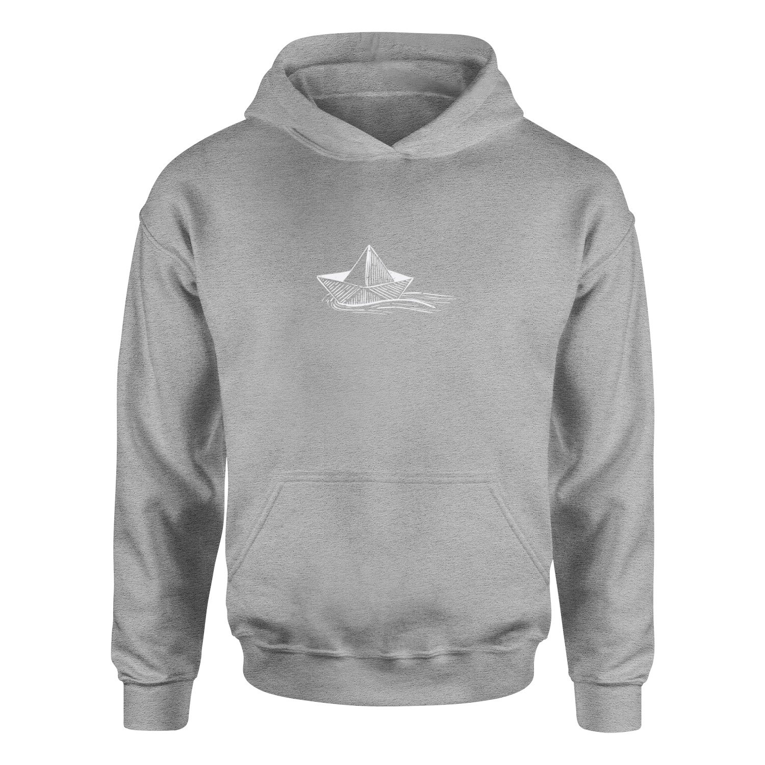 Paper Boat Hoodie L - Gri