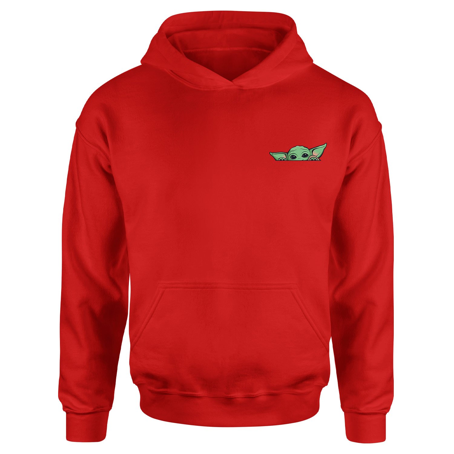 Baby Yoda Hoodie S - Kırmızı
