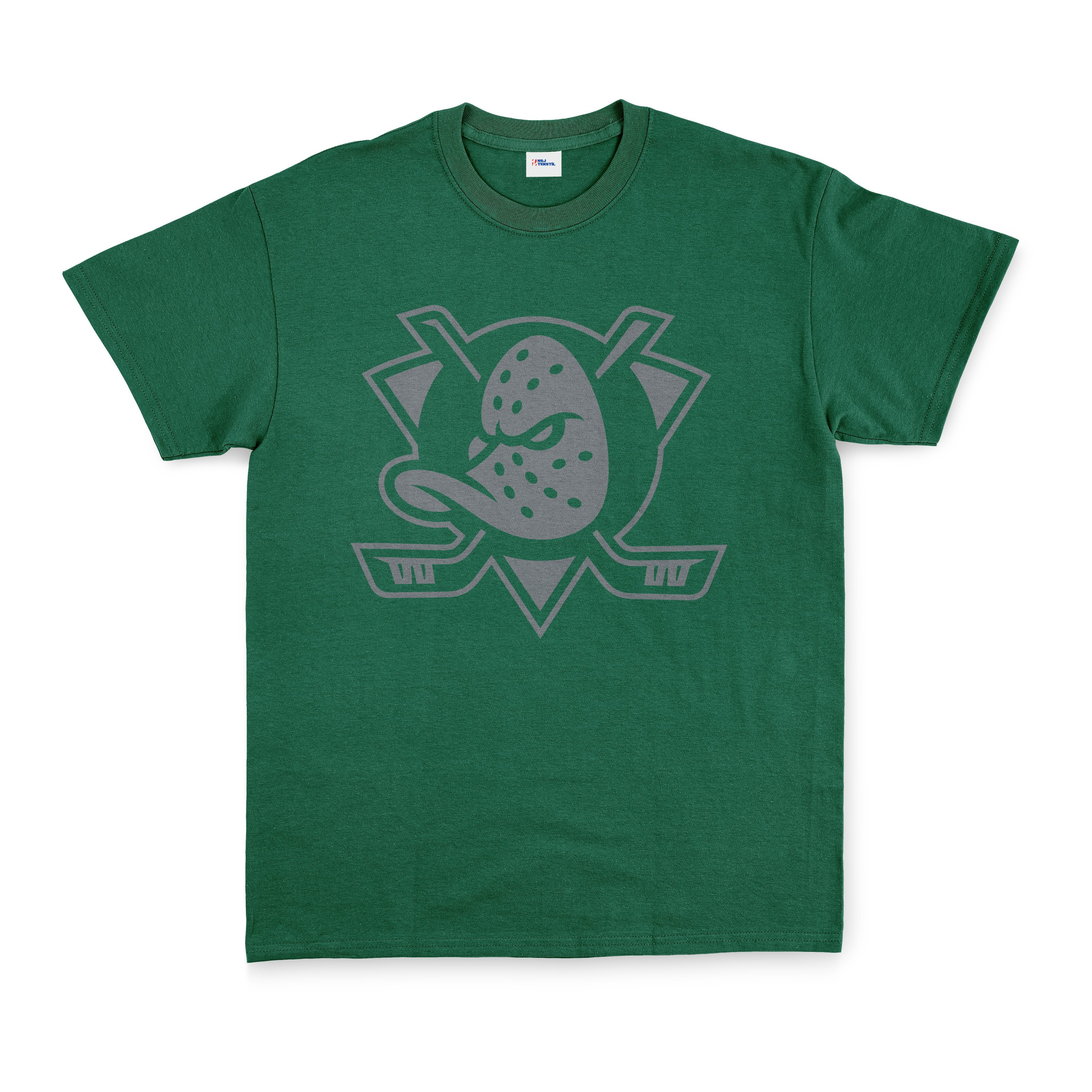 Anaheim Ducks Muted Shield Tişört S - Nefti Yeşili
