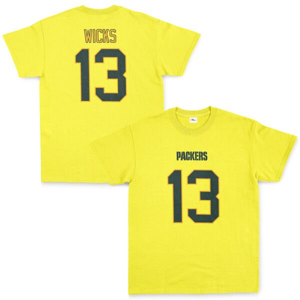 Dontayvion Wicks Green Bay Packers Tişört XL - Sarı