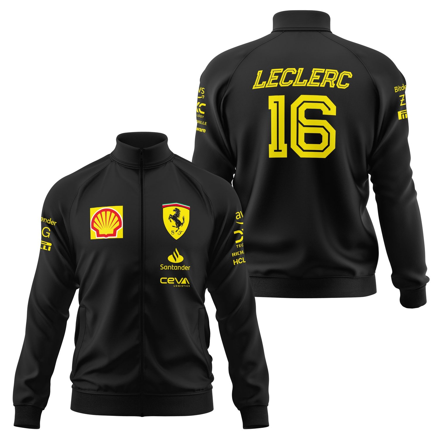 Charles Leclerc SFY Premium Fermuarlı Sweatshirt XL - Siyah | OUTLET